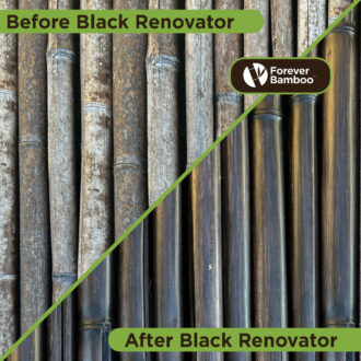 Bamboo restoration black stain before and after
